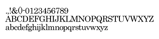 セリフ体 - 標準