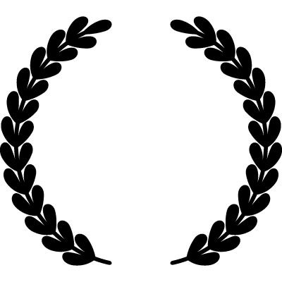 シンプルな月桂冠のリース