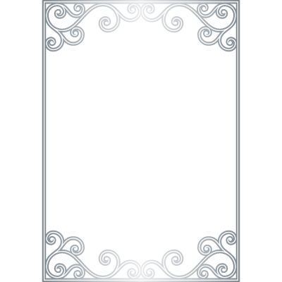 上品な装飾が施された四隅のフレーム