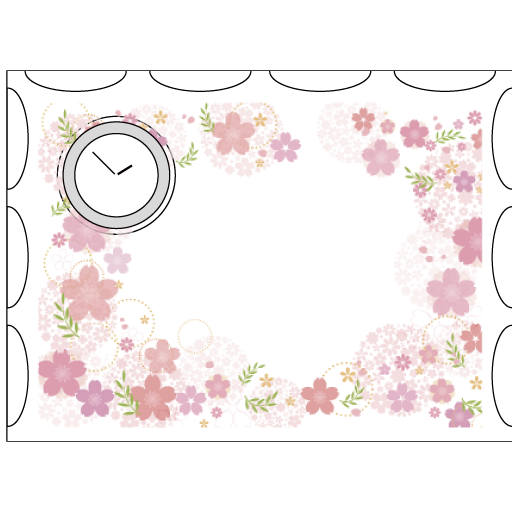 桜フレーム装飾
