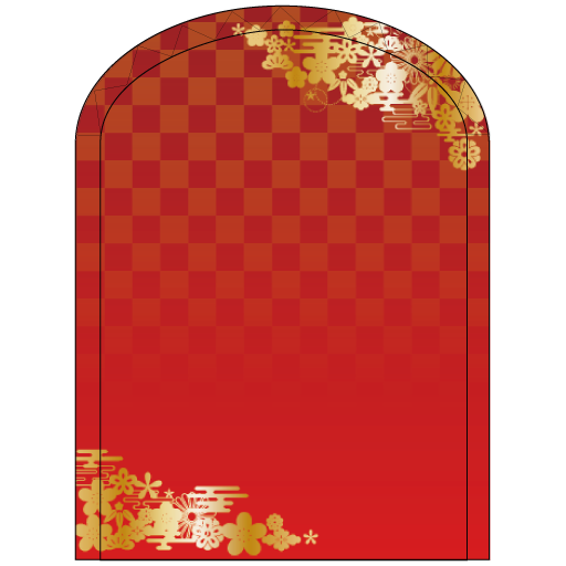 レッドチェック＆ゴールドアクセント