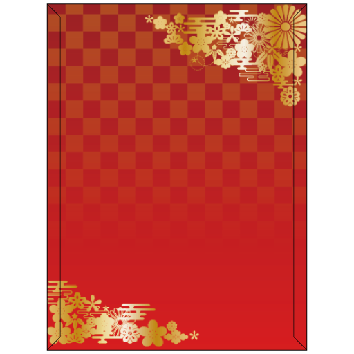 レッド市松フラワー