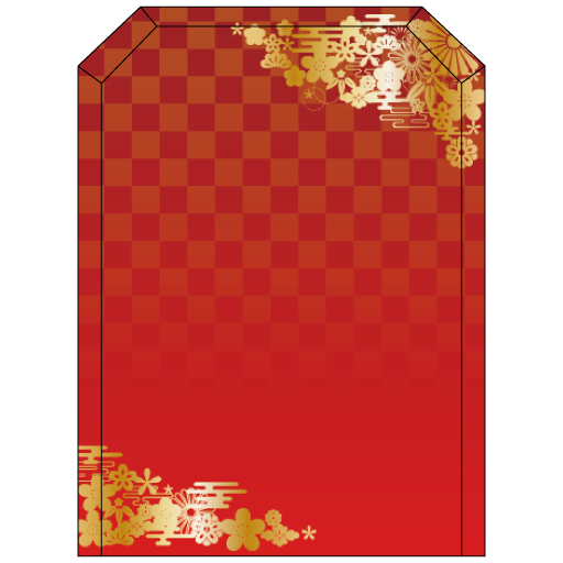 レッド市松フラワー