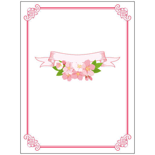 ピンクフラワーフレーム