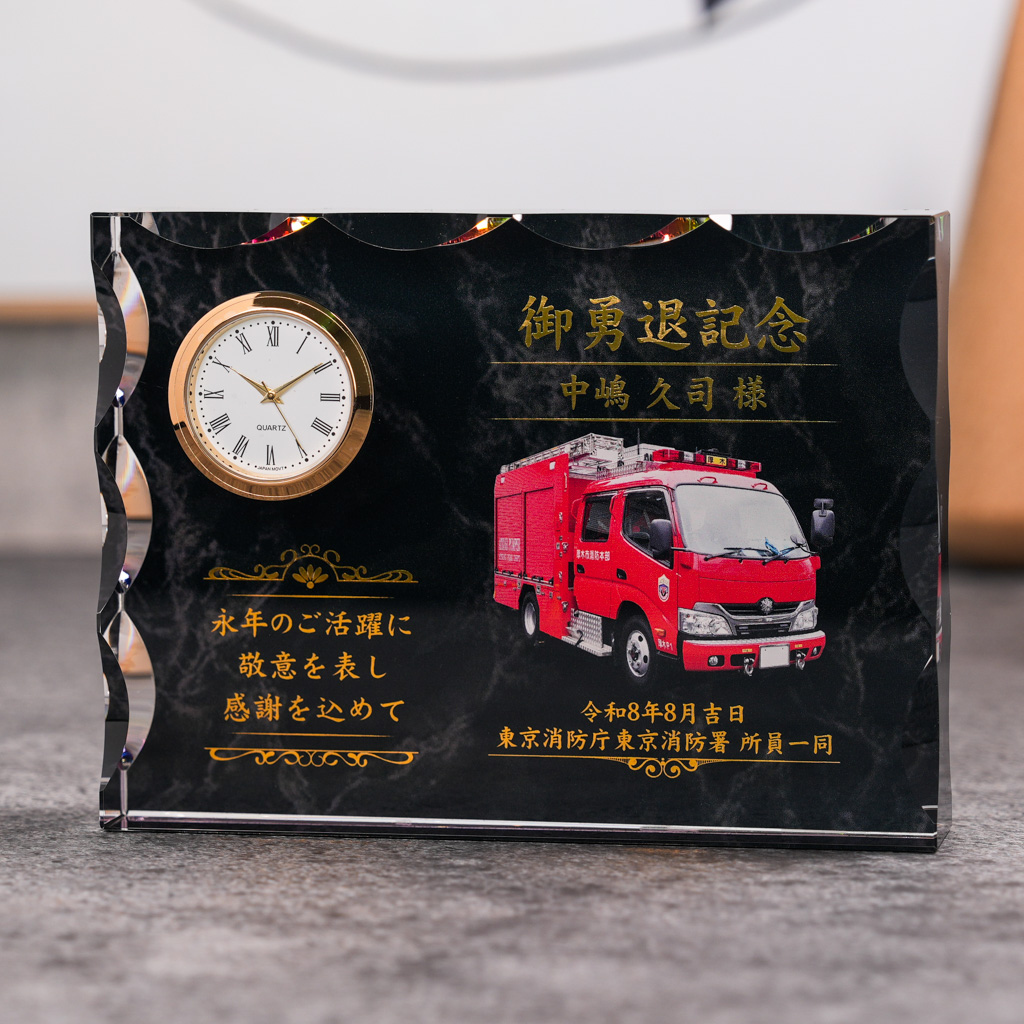 ミラー加工時計付きクリスタル DT-16