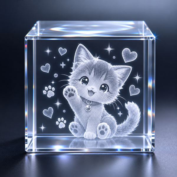 3Dクリスタル　キューブ