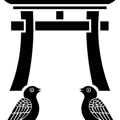 【鳩】鳥居に向かい鳩（１）